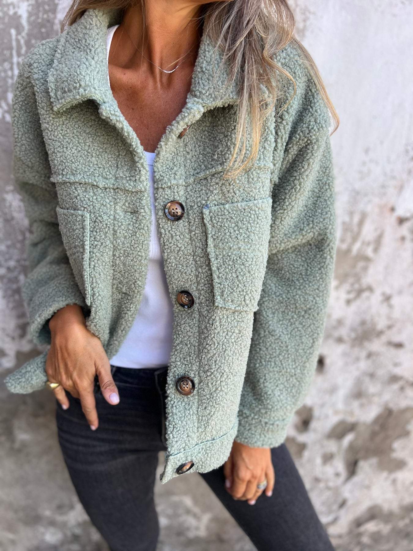 Sofia™ | Teddystof lente jas