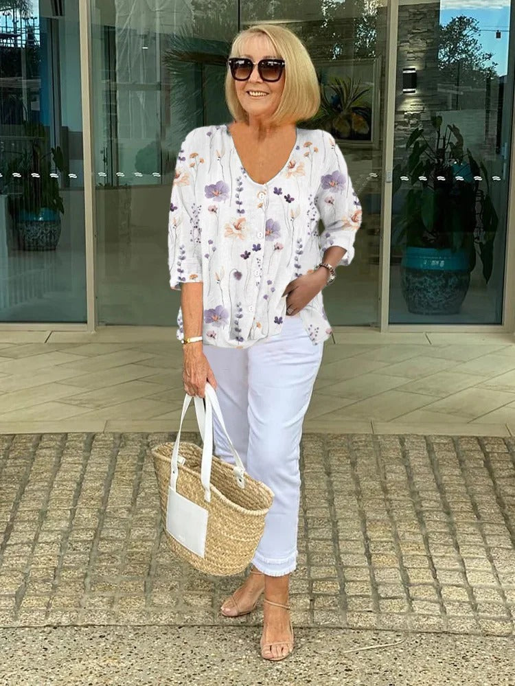 Marloes™ | Elegante blouse met bloemen