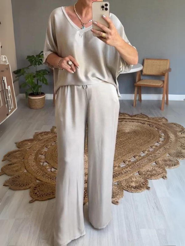 Elena | Casual tweedelig pak met ronde hals