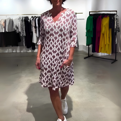 Andrea™ | Elegante jurk met V-hals