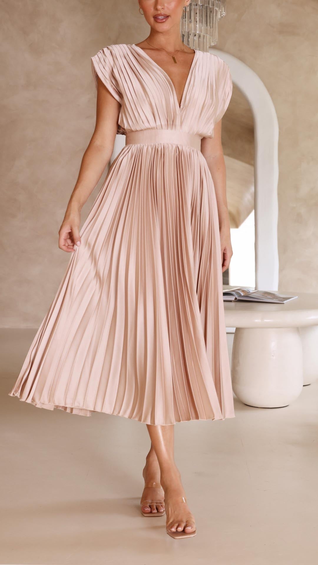 Maria | Elegant Geplooide Jurk