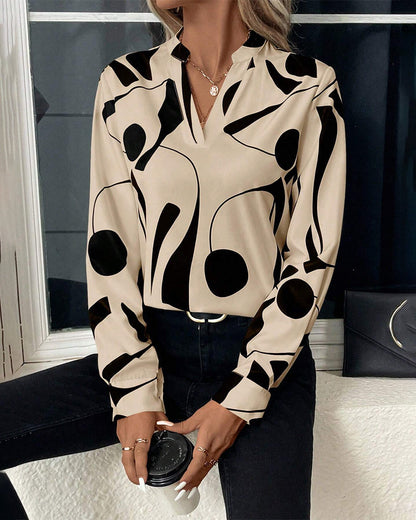 Margriet™ | Elegante blouse met opstaande kraag