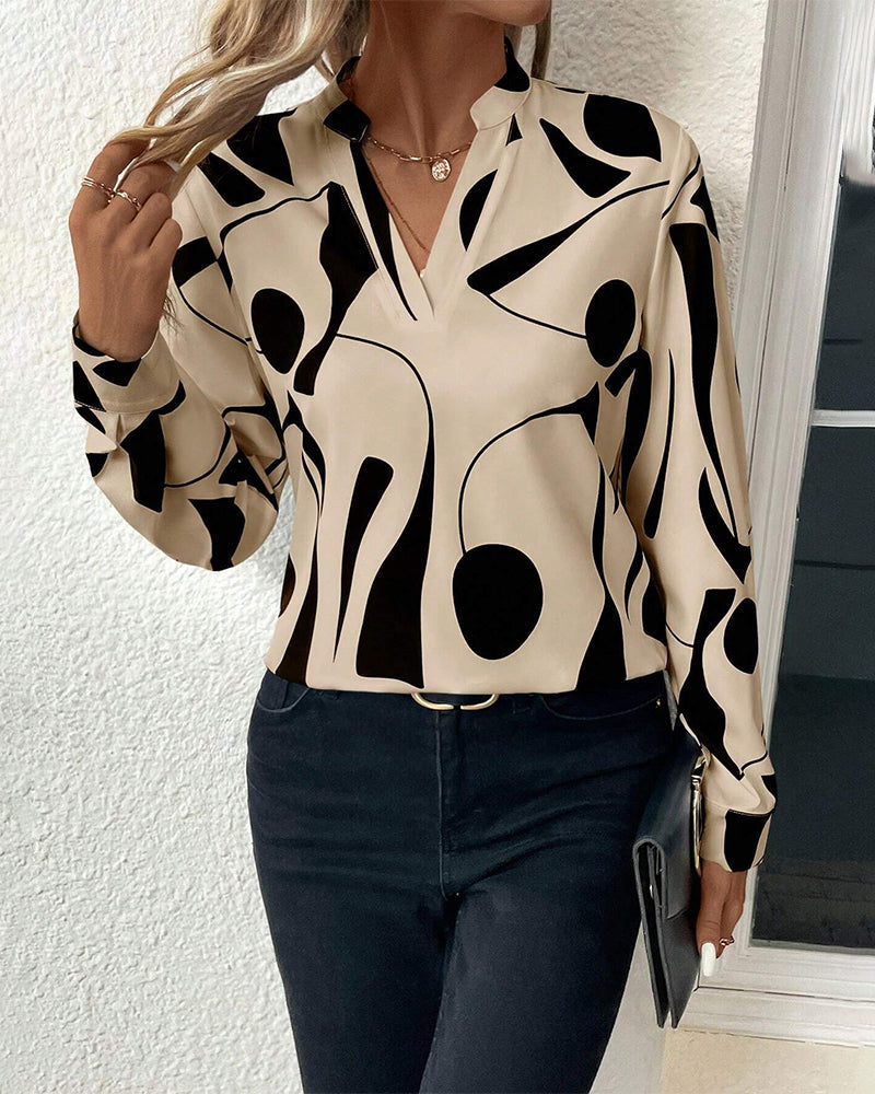 Margriet™ | Elegante blouse met opstaande kraag
