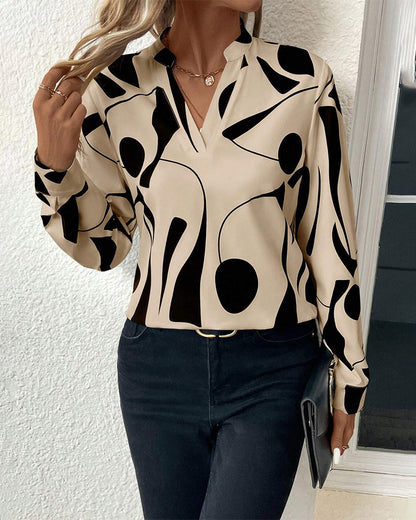 Margriet™ | Elegante blouse met opstaande kraag