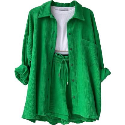 Monique™ | Katoenen tweedelige set