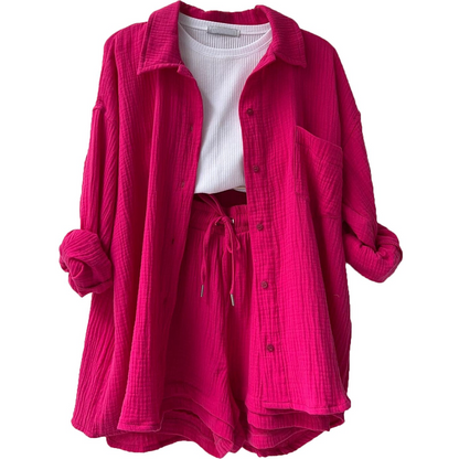 Monique™ | Katoenen tweedelige set